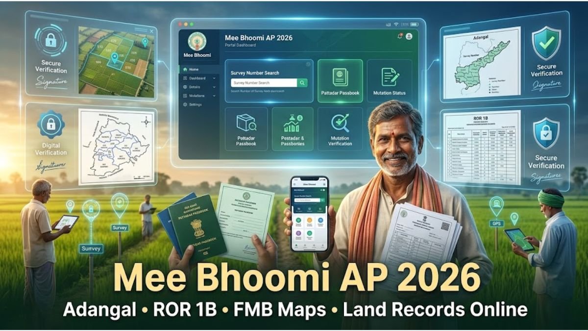 Mee Bhoomi AP 2026 Adangal ROR 1B FMB Maps Land Records Online